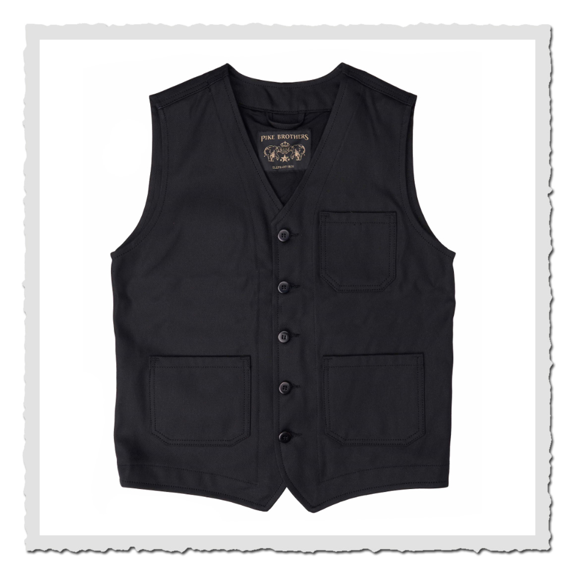 1937 Roamer Vest Elefant Skin black